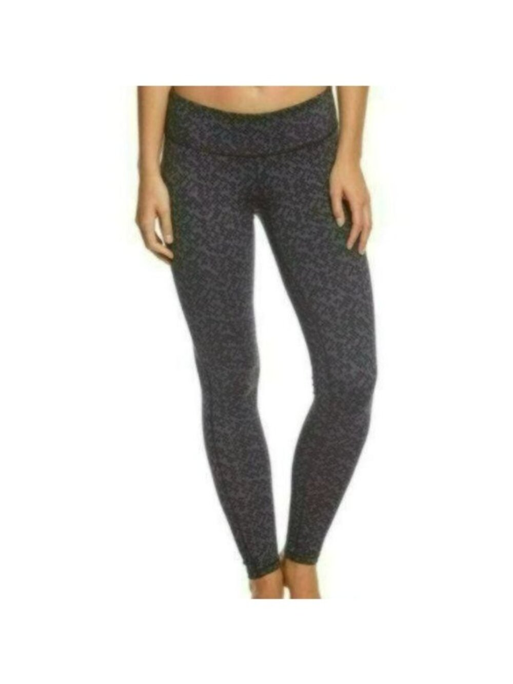 Prana Ashley Women's Small Gray Black Tight Fit Mid Rise Activewear Leggings